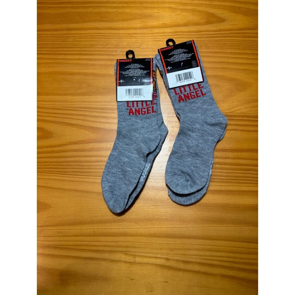 Chucky Kids Socks Mommy's Little Angel Gray Movie Horror‎ Child's Play